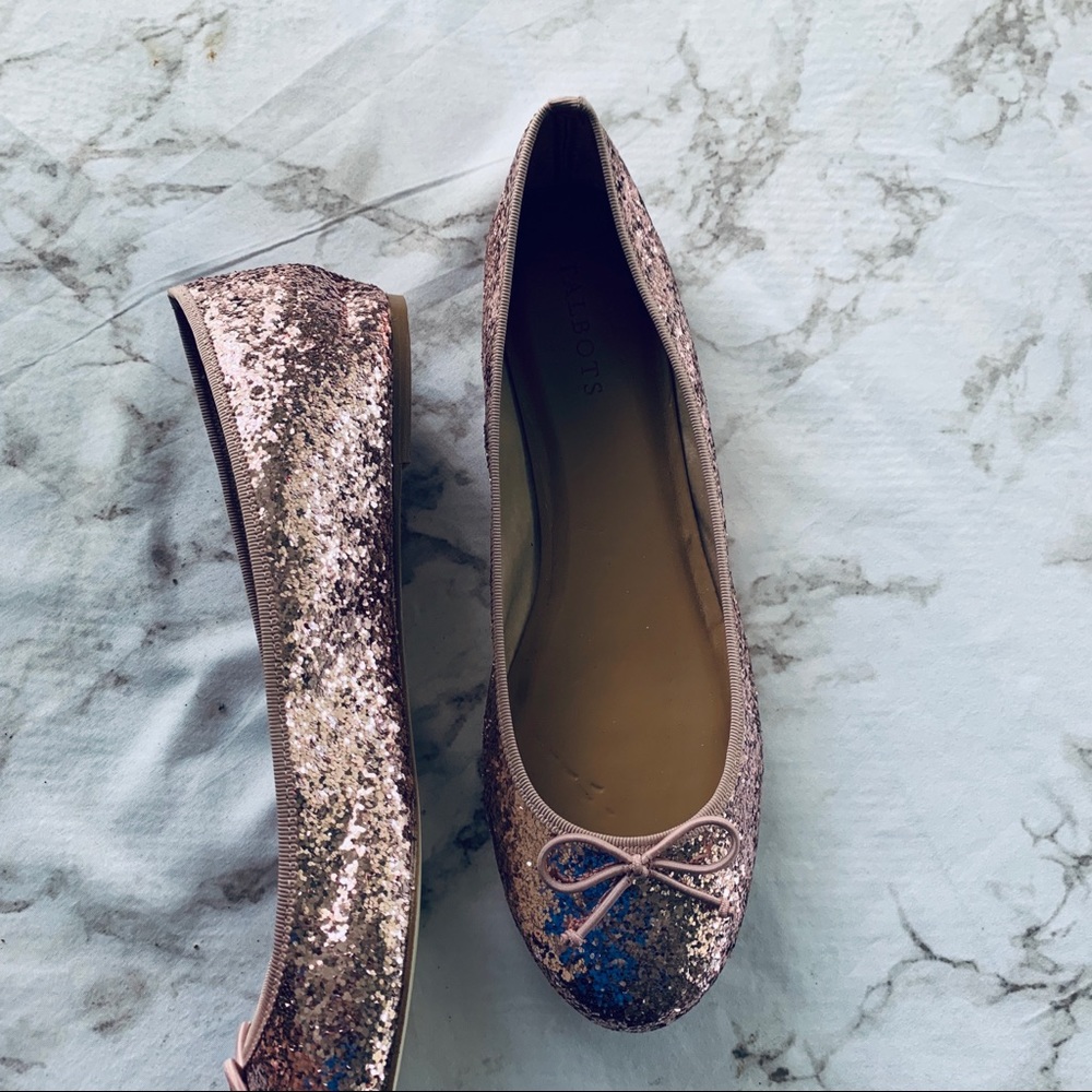 Talbots Lilac Jazzy Glitter Bow Flats - Picture 6 of 6